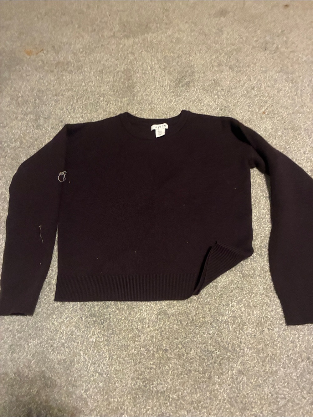 Women's Black Crewneck Sweater - Classic Knit